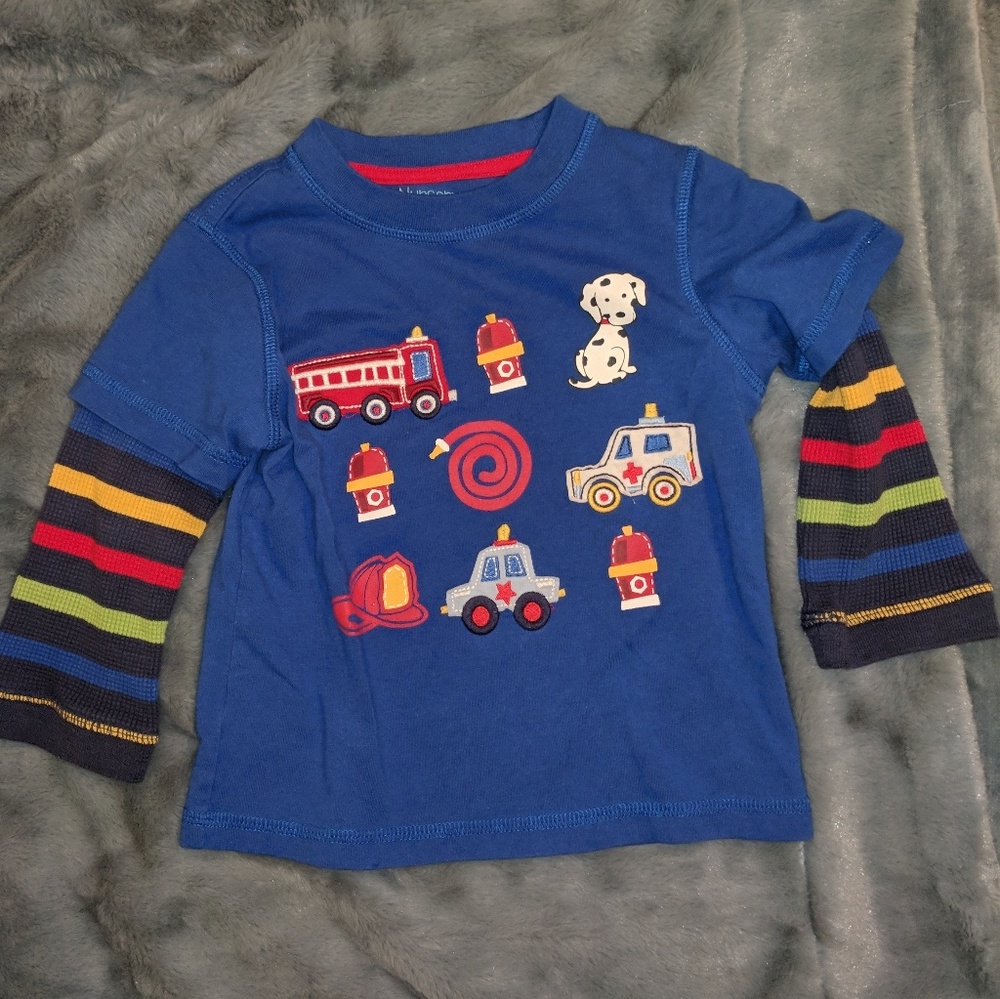 Nursey Rhymes layered look long sleeve tee 24M
